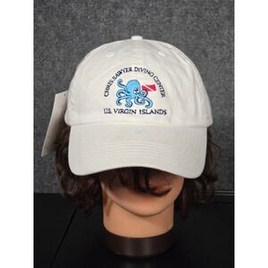 VTG Fahrenheit White Chris Sawyer Diving‎ Center Octopus US Virgin Islands Hat